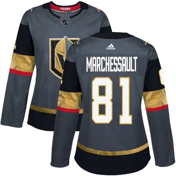 Damen Vegas Golden Knights Trikot Jonathan Marchessault 81 Grau Authentic